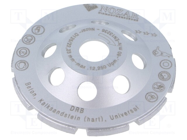 Sanding plate; Ø: 125mm; Øhole: 22.23mm; concrete; Profi Line