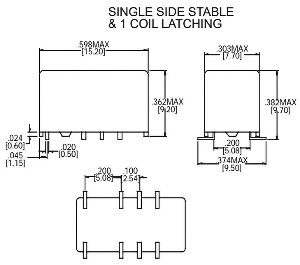 Relay: electromagnetic; DPDT; Ucoil: 3VDC; 0.5A/125VAC; 2A/30VDC