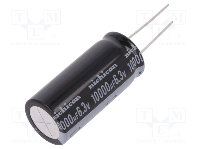 Capacitor: electrolytic; THT; 10000uF; 6.3VDC; Ø18x40mm; ±20%