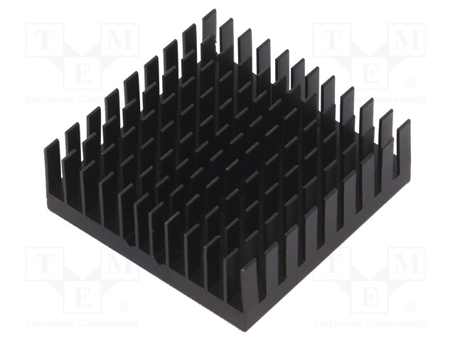 Heatsink: extruded; grilled; black; L: 42.5mm; W: 42.5mm; H: 14.5mm