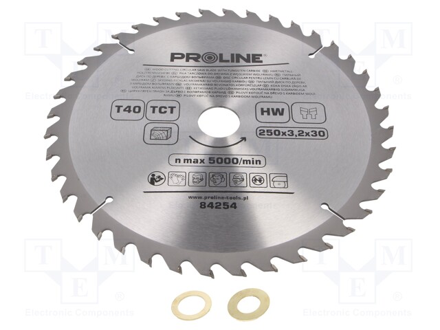 Circular saw; Ø: 250mm; Application: for wood; Features: hardened