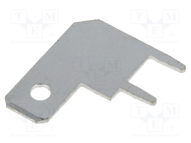 Terminal: flat; 5.2mm; 0.5mm; male; THT; brass; tinned; angled 90°