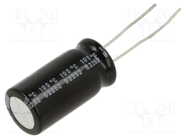 ALUMINUM ELECTROLYTIC CAPACITOR, 2200UF, 16V, 20%, RADIAL