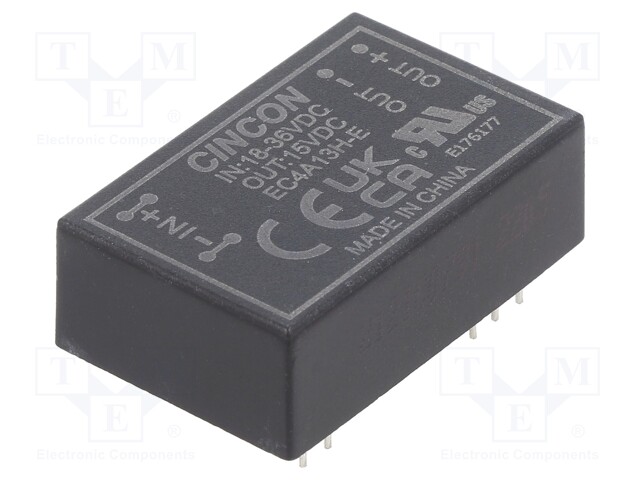 Converter: DC/DC; 5/6W; Uin: 18÷36V; Uout: 15VDC; Iout: 400mA; DIP24