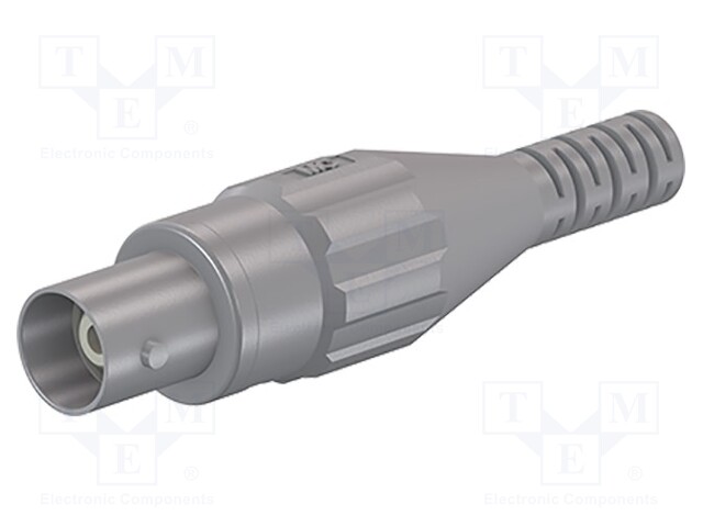 Connector: socket; BNC; grey; Connection: soldering; 5÷40°C; male