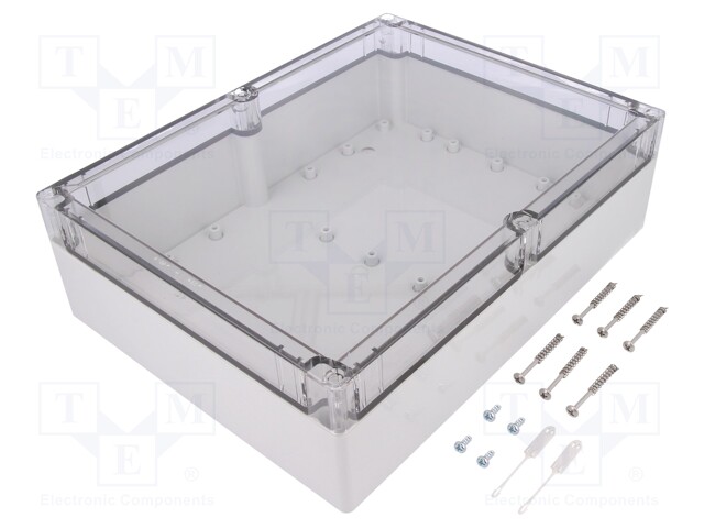 Enclosure: multipurpose; X: 232mm; Y: 302mm; Z: 90mm; TG ABS; ABS