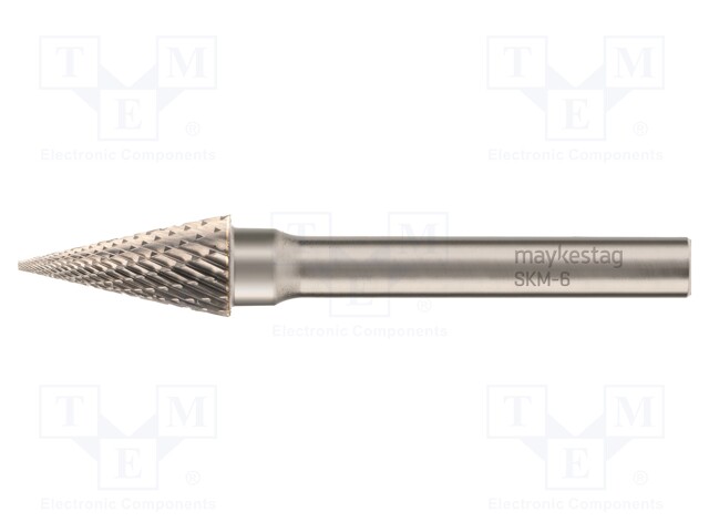 Rotary burr; Ø: 3mm; L: 38mm; metal; Working part len: 12mm; rod 3mm