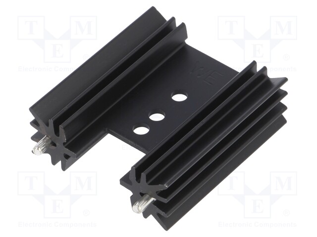 Heatsink: extruded; H; TO220; black; L: 38.1mm; W: 34.9mm; H: 12.7mm