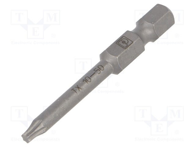 Screwdriver bit; Torx®; TX10; Overall len: 50mm