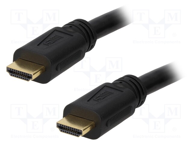 Cable; HDMI 1.4; HDMI plug,both sides; 10m; black