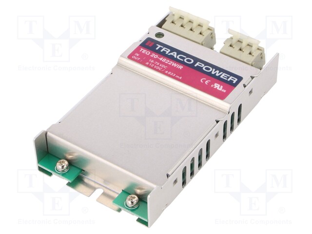 Converter: DC/DC; 20W; Uin: 18÷75V; Uout: 12VDC; Uout2: -12VDC; OUT: 2