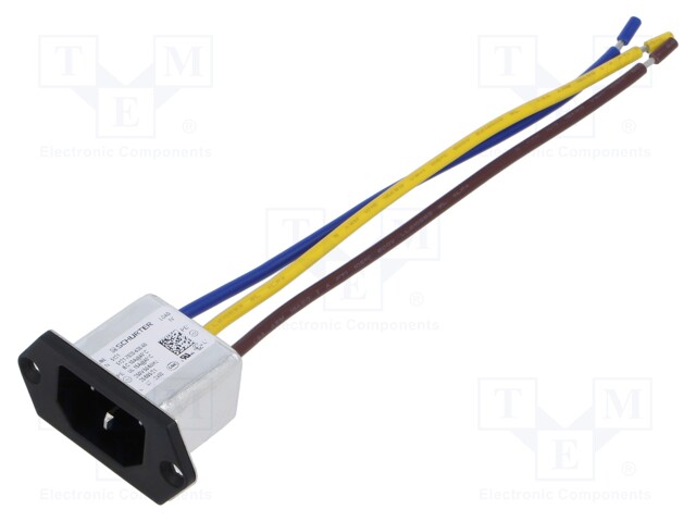 Connector: AC supply; socket; male; 10A; 250VAC; IEC 60320; C14 (E)