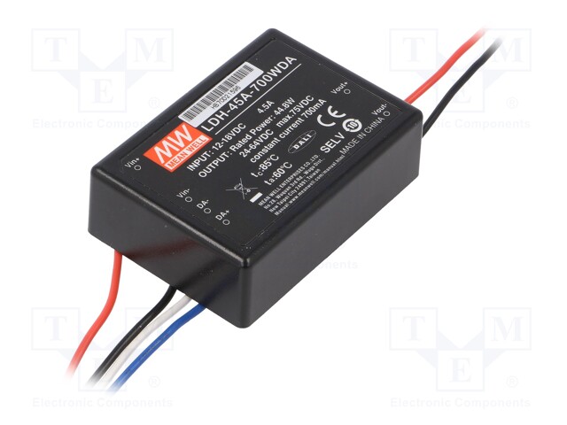 Converter: DC/DC; 44.8W; Uin: 9÷18V; Uout: 24÷64VDC; Iin: 4.2A; 138g