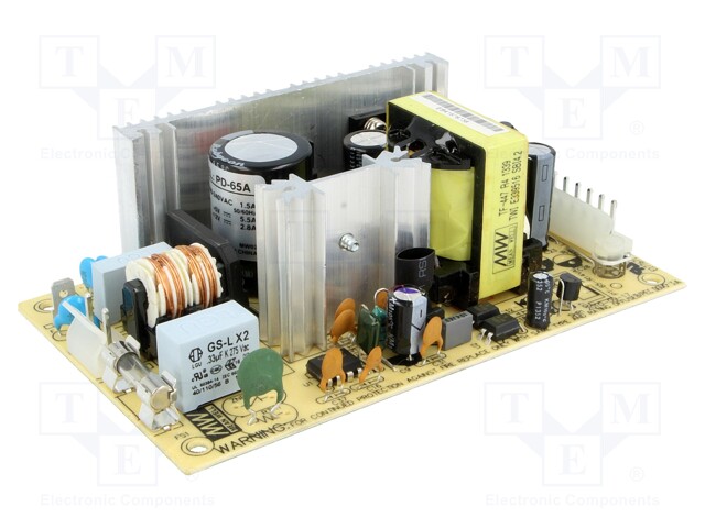 Power supply: switched-mode; 61.1W; 120÷370VDC; 90÷264VAC; OUT: 2