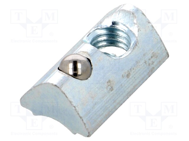 Nut; for profiles; Width of the groove: 6mm; steel; zinc