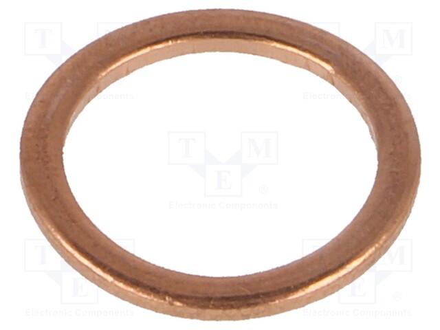 Gasket; copper; D: 1.5mm; Øint: 10mm; Øout: 13.5mm; DIN: 7603