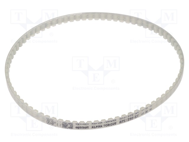 Timing belt; AT5; W: 6mm; H: 2.7mm; Lw: 390mm; Tooth height: 1.2mm