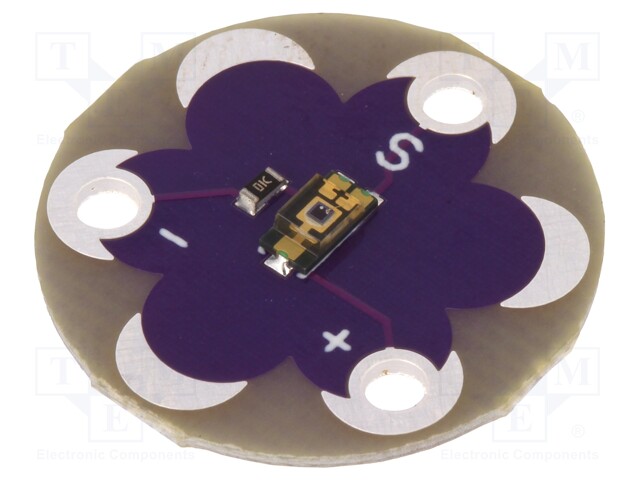 Sensor: ambient light; analog; LilyPad; metalic holes; 20mm