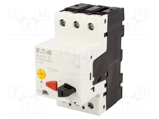 Motor breaker; 4kW; 220÷690VAC; DIN; Overcurrent release: 6.3÷10A