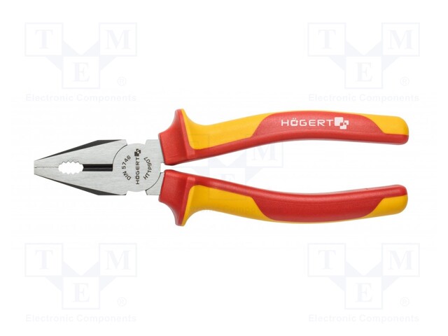 Pliers; insulated,universal; 200mm; Blade: 55-60 HRC; 1kVAC