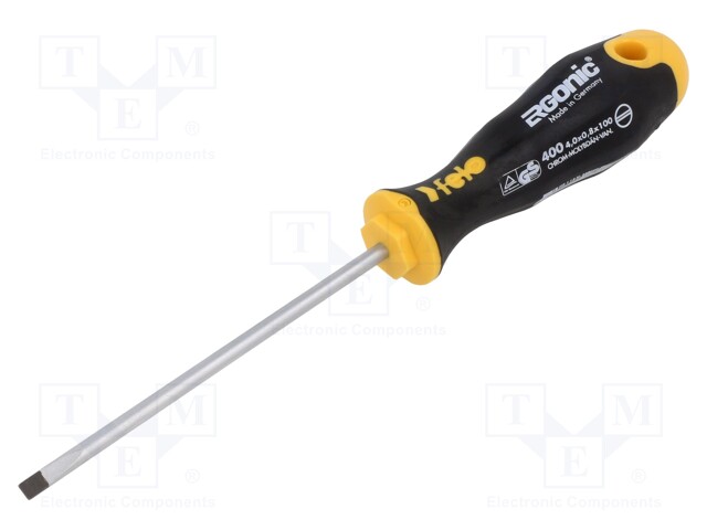 Screwdriver; slot; 4,0x0,8mm; ERGONIC®