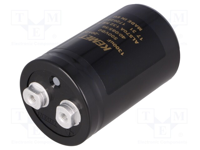 Capacitor: electrolytic; 1300uF; 500VDC; Leads: screw; ESR: 203mΩ