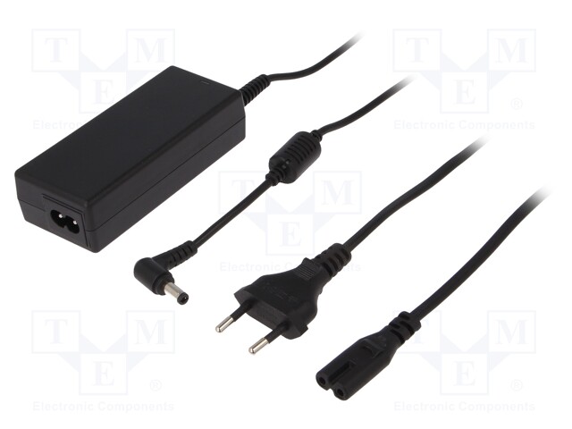 Power supply: switched-mode; 19VDC; 1.58A; Out: 5,5/2,5; 30W