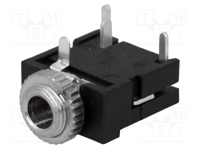 Socket; Jack 3,5mm x 18,6mm; female; stereo; with on/off switch