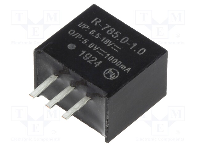 Converter: DC/DC; 5W; Uin: 6.5÷18V; Uout: 5VDC; Iout: 1A; SIP3; 1.9g