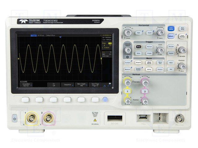 Oscilloscope: digital; Band: ≤300MHz; Channels: 2; 140Mpts/ch