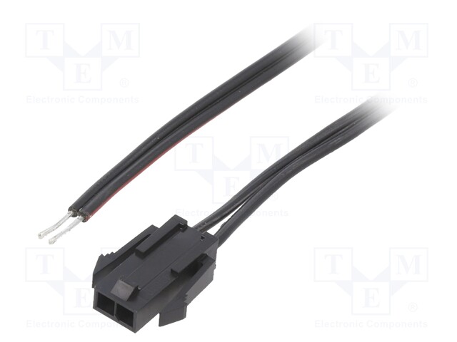 Cable; Micro-Fit 3.0; MX-43640-0200,male,cables; PIN: 2; 0.4m; 4A