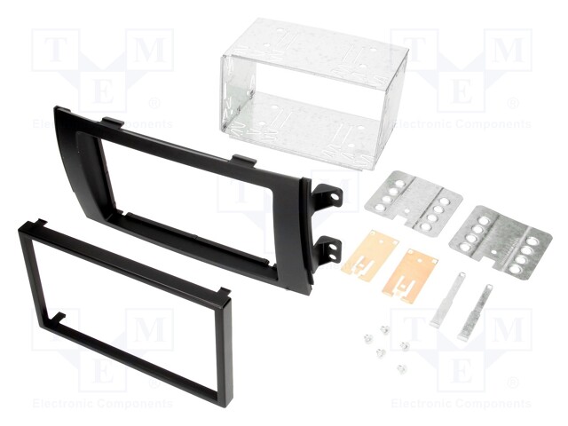 Radio mounting frame; Fiat,Suzuki; 2 DIN; black