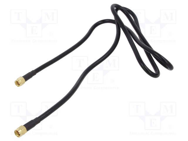 Cable; 50Ω; 1m; _both sides,SMA plug; black; straight