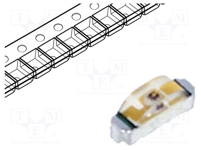 LED; SMD; 0804; green; 18÷35mcd; 2.1x1x0.6mm; 130°; 2÷2.4V; 20mA