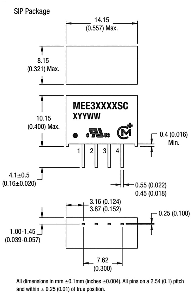 Converter: DC/DC; 3W; Uin: 10.8÷13.2V; Uout: 9VDC; Iout: 333mA; SIP