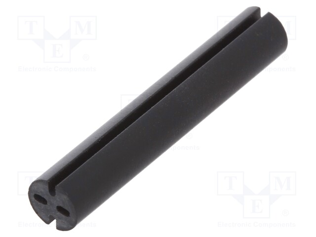 Spacer sleeve; LED; Øout: 5.1mm; ØLED: 5mm; L: 29mm; black; UL94V-0