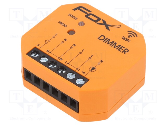 Wireless dimmer; FOX; IP20; 85÷265VAC; flush mount; 0÷45°C; 2.4GHz