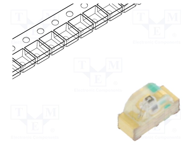 LED; SMD; 0603; orange; 28.5÷90mcd; 1.6x1x0.6mm; 155°; 1.9÷2.4V