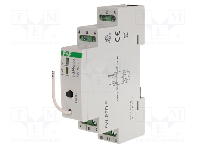 Relay; F&Wave; for DIN rail mounting; 85÷265VAC; 85÷265VDC; NO x2