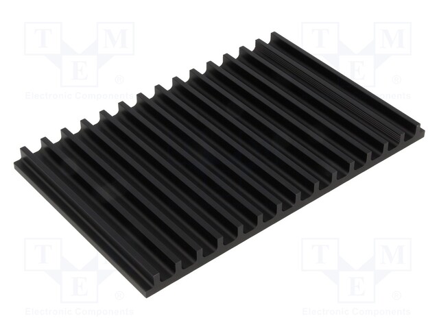 Heatsink: extruded; grilled; black; L: 100mm; W: 159mm; H: 10mm