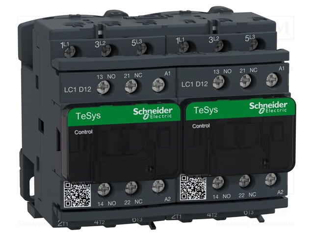 Contactor: 3-pole reversing; NO x3; Auxiliary contacts: NC + NO