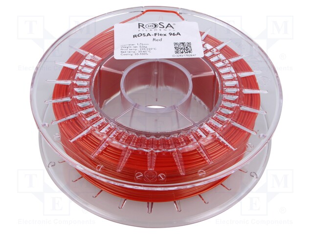 Filament: ROSA-FLEX 96A; 1.75mm; red; 210÷250°C; 500g