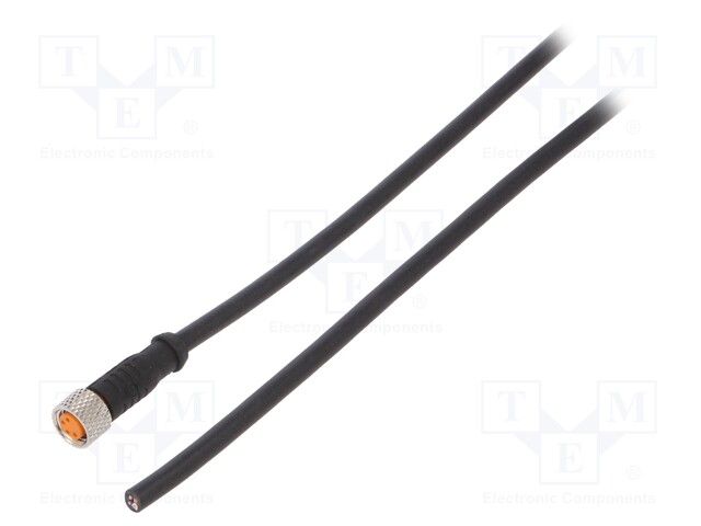 Connection lead; M8; PIN: 4; straight; 2m; plug; 50VAC; 4A; -25÷80°C