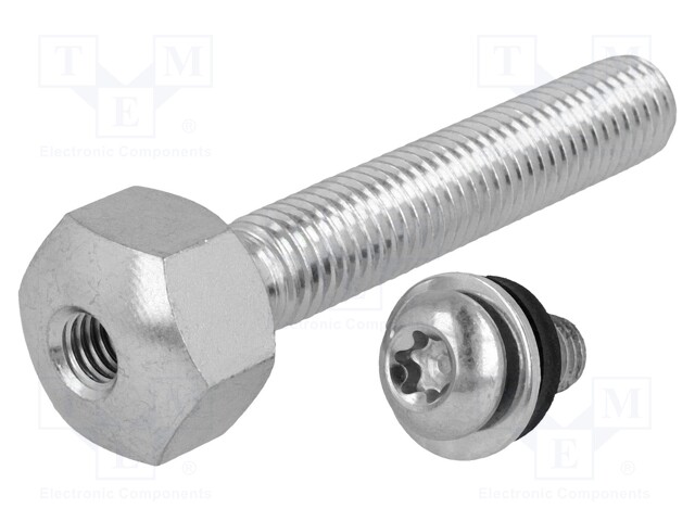 Pin; M12; Plunger mat: steel; Plating: zinc; Thread len: 66mm