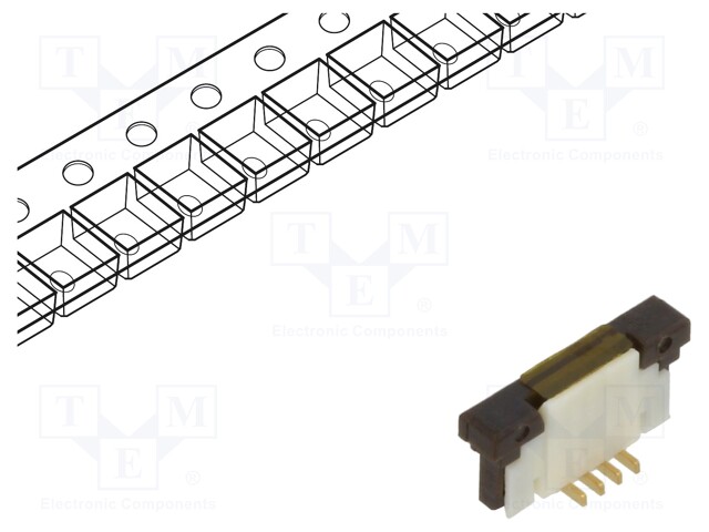 Connector: FFC (FPC); vertical; PIN: 4; ZIF; SMT; 125V; 1A; -25÷85°C