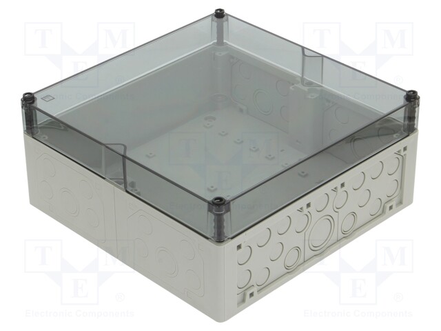 Enclosure: junction box; X: 300mm; Y: 300mm; Z: 132mm; polystyrene