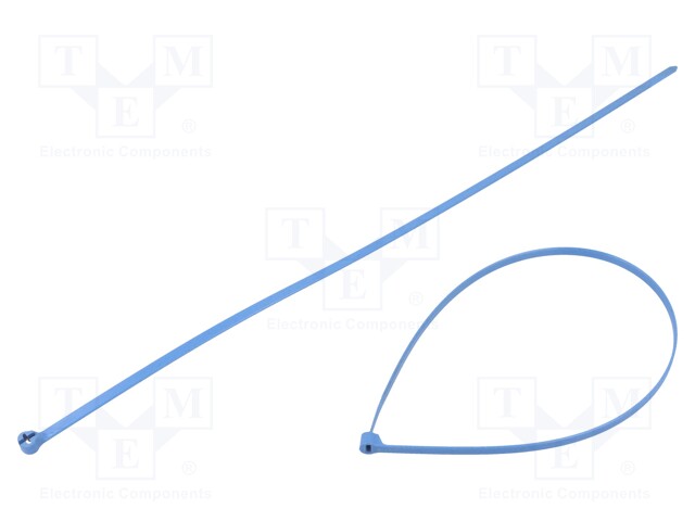 Cable tie; with metal; L: 361mm; W: 4.7mm; polyamide; 222N; blue