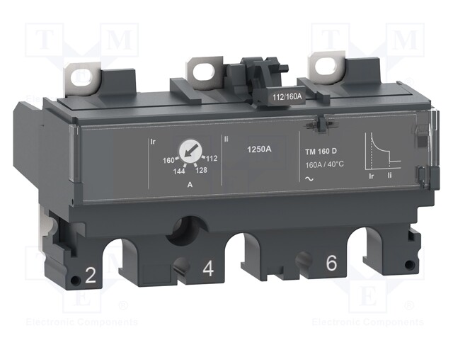 Thermal magnetic trip unit; Poles: 3; 160A; NSX; IP40; -25÷70°C