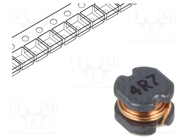 Inductor: wire; SMD; 4.7uH; 109mΩ; -40÷125°C; ±20%; 1.15A