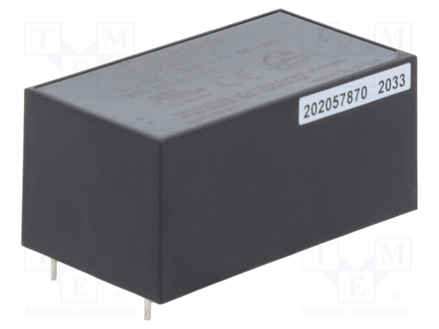 Converter: AC/DC; 25W; 90÷264VAC; Uout: 12VDC; Iout: 2.1A; 84%